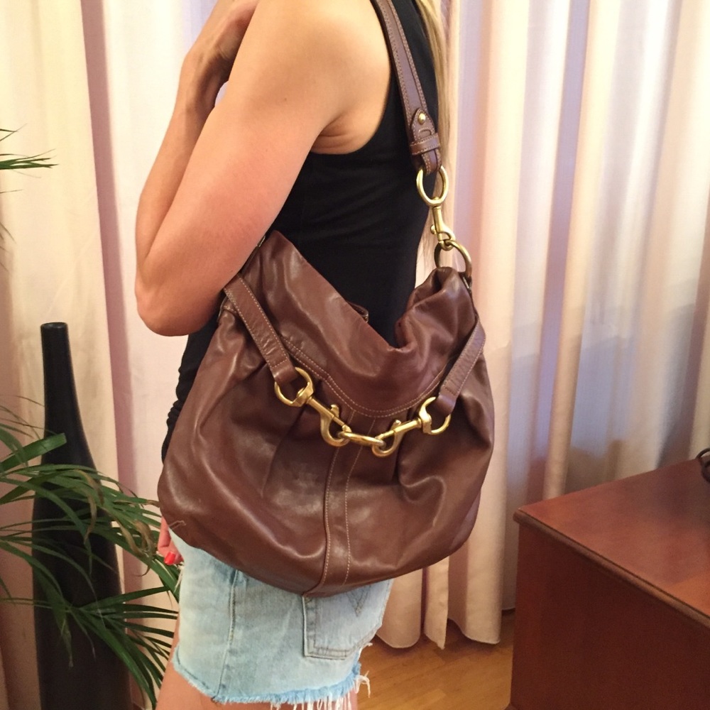 Brown Coach Shoulder Handbag